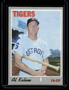 lot 180 image: Al Kaline 1970 Topps #640 High # Vintage Baseball Card