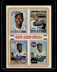 lot 183 image: Hank Aaron Special 1974 Topps #5 Vintage Baseball Card