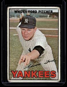 lot 241 image: Whitey Ford 1967 Topps #5 Vintage Baseball Card