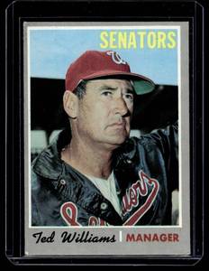 lot 246 image: Ted Williams 1970 Topps #211 Vintage Baseball Card