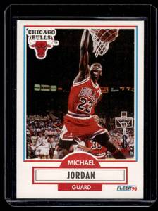 lot 254 image: Michael Jordan 1990 Fleer #26 Basketball Card
