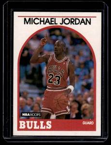 lot 257 image: Michael Jordan 1989 NBA Hoops #200 Basketball Card