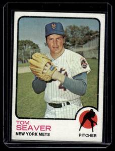 lot 265 image: Tom Seaver 1973 Topps #350 Vintage Baseball Card