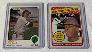 lot 149 image: Tony Oliva 2 Vintage Baseball Card Lot