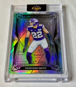 lot 161 image: Harrison Smith 75 2024 Obsidian #129 Numbered 0975 Minnesota Vikings Football Card