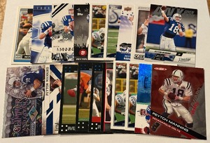 lot 199 image: Peyton Manning 19-Card Football Lot