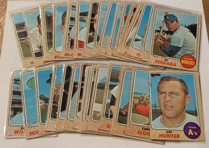 lot 202 image: 1968 Topps Baseball 30-Card Vintage Lot