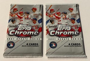 lot 203 image: 2021 Topps Chrome Baseball Update Series 2 Pack Lot - #1