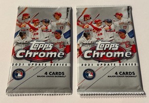 lot 204 image: 2021 Topps Chrome Baseball Update Series 2 Pack Lot - #2