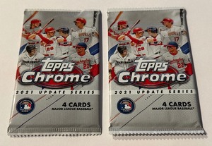 lot 205 image: 2021 Topps Chrome Baseball Update Series 2 Pack Lot - #3