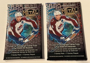 lot 214 image: 2022-23 Skybox Metal Universe Hockey 2 Pack Lot - #1
