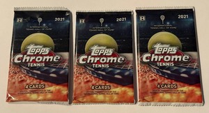 lot 223 image: 2021 Topps Chrome Tennis 3 Pack Lot - #1