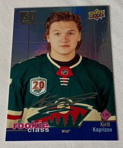 lot 90A image: Kirill Kaprizov RC 2020-21 Upper Deck Extended Series Special Edititon #RC-1 Rookie Minnesota Wild Hockey Card