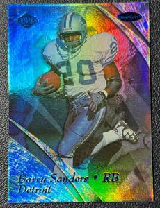 lot 42B image: 1999 Barry Sanders NFL Collectors Edge Blue 15095000 Detroit Lions Football Card No. 77