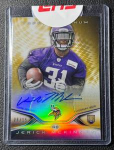lot 100A image: 2014 Jerick McKinnon Topps Platinum NFL Rookie Auto 0815 Sealed Redemption Minnesota Vikings Football Card No. 43