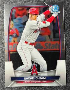lot 107A image: 2023 Shohei Ohtani MLB Bowman Chrome Los Angeles AngelsLos Angeles Dodgers Baseball Card No. 67