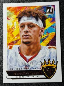lot 109A image: 2025 Patrick Mahomes Panini Donruss Gridiron Kings NFL Kansas City Chiefs Football Card No. GK-PMS
