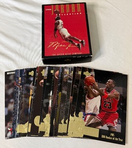lot 134A image: 1996 Jordan Collection Upper Deck Oversized Michael Jordan Basketball Cards