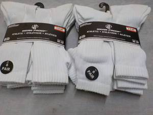 lot 163 image: 12 pair White Wear Proof Athletic S...