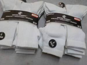 lot 166 image: 12 pair White Wear Proof Athletic S...