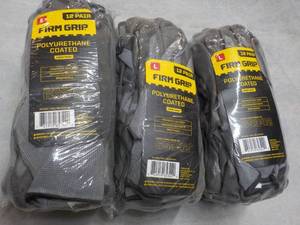 lot 168 image: 36 pair size large Firm Grip Polyur...