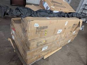 lot 304 image: Pallet of bed frames and hardware, along with a few other items