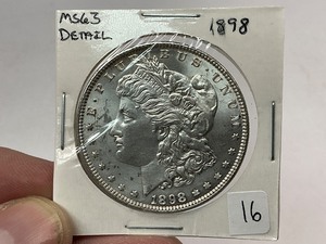 lot 16 image: 1898 Morgan Silver Dollar