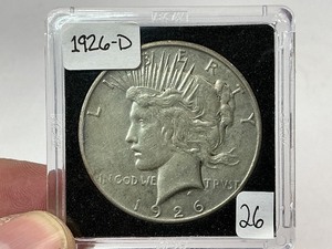 lot 26 image: 1926-D Peace Silver Dollar
