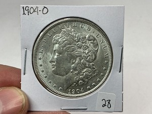 lot 28 image: 1904-O Morgan Silver Dollar