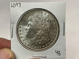 lot 43 image: 1897 Morgan Silver Dollar