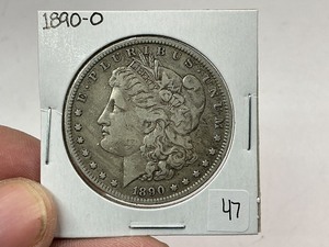lot 47 image: 1890-O Morgan Silver Dollar