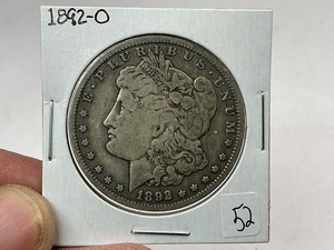 lot 52 image: 1892-O Morgan Silver Dollar