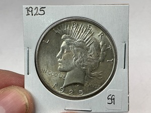 lot 59 image: 1925 Peace Silver Dollar