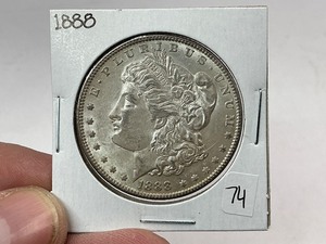 lot 74 image: 1888 Morgan Silver Dollar