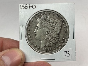 lot 75 image: 1887-O Morgan Silver Dollar