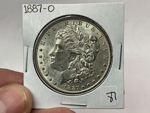 lot 87 image: 1887-O Morgan Silver Dollar