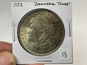 lot 13 image: 1921 Morgan Silver Dollar