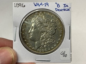 lot 96 image: 1896 8 in Denticle Morgan Silver Dollar
