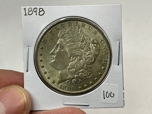 lot 100 image: 1898 Morgan Silver Dollar