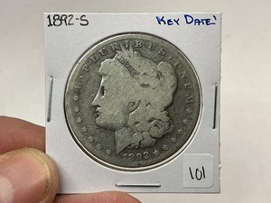 lot 101 image: 1892-S Morgan Silver Dollar