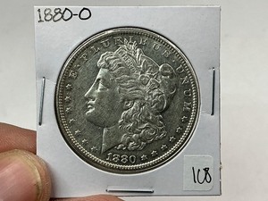 lot 108 image: 1880-O Morgan Silver Dollar