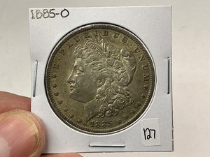 lot 127 image: 1885-O Morgan Silver Dollar