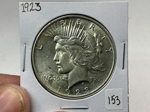 lot 153 image: 1923 Peace Silver Dollar