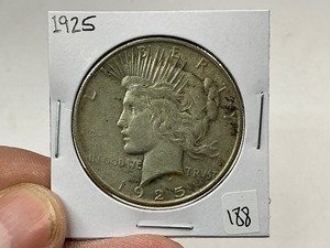 lot 188 image: 1925 Peace Silver Dollar