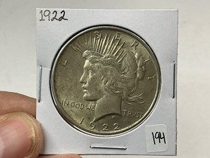 lot 194 image: 1922 Peace Silver Dollar