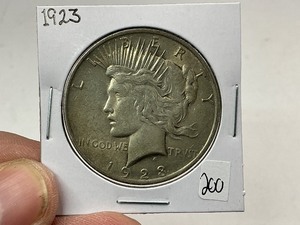 lot 200 image: 1923 Peace Silver Dollar