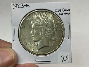 lot 209 image: 1923-S Peace Silver Dollar