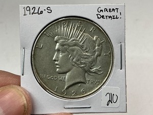 lot 210 image: 1926-S Peace Silver Dollar