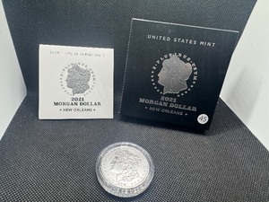 lot 45 image: 2021-O Privy Uncirculated Morgan Silver Dollar in Original Mint Box with COA