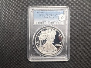 lot 52 image: 2010-W 1 Oz. Proof Silver American Eagle PCGS PR70DCAM - Perfect Grade